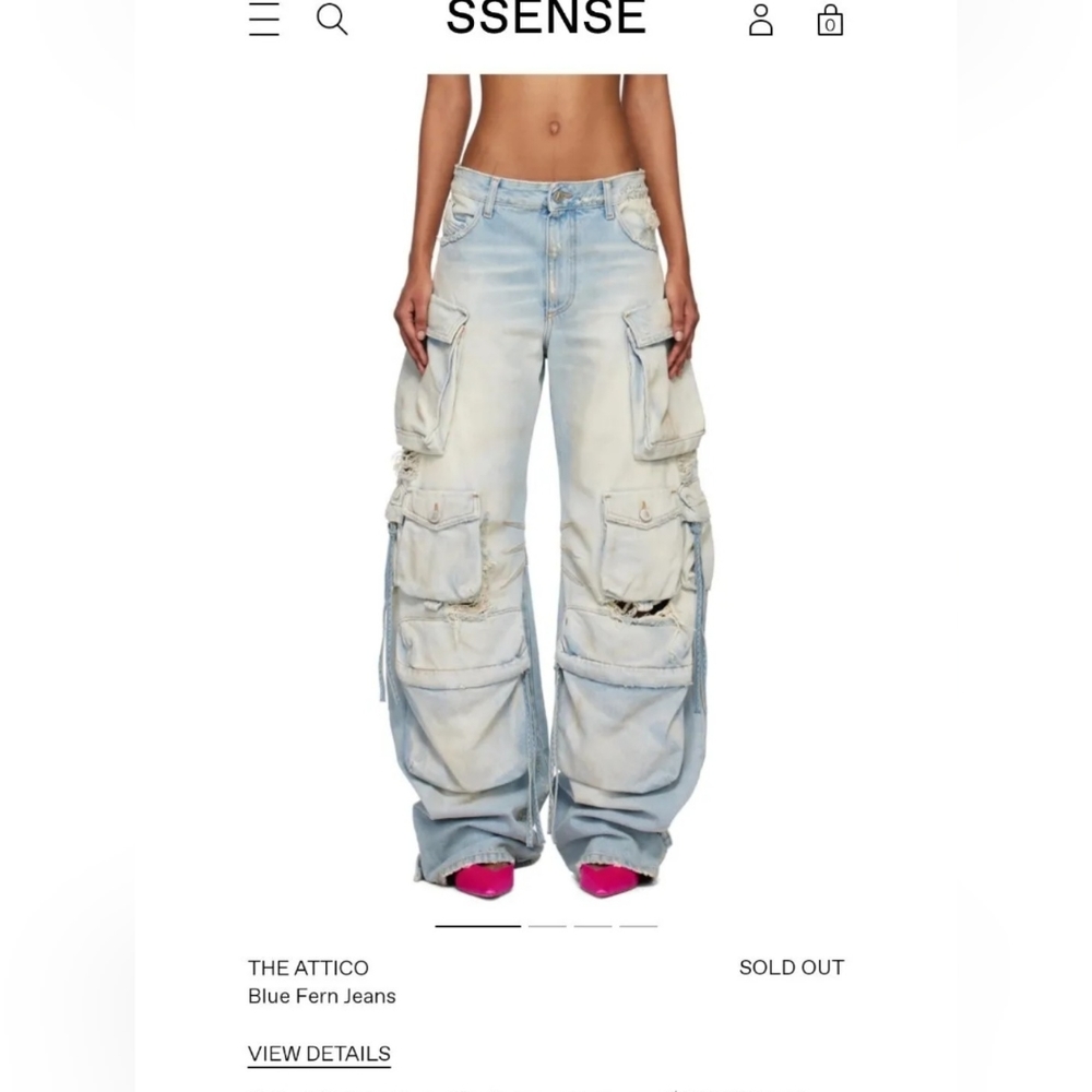 The Attico Fern Cargo Jeans